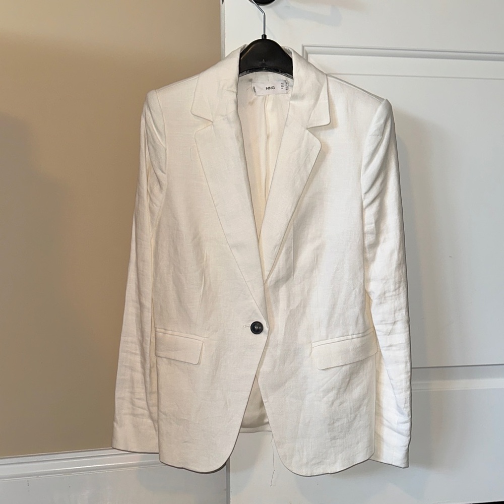 NWOT Mango single breast linen blazer